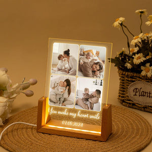 Peronalized Photo Night Light, Custom Photo Collage Frame Lamp, Wedding Gift for Couple, Gift for Mom, Valentines Day Gift, Anniversary Gift