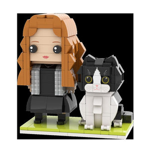Custom Full Body Brick Figures, Personalized Cat Brick Figures, Customizable Small Block Toy, Unique Gift for Cat Lovers, Toy Decor