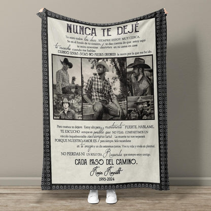 Personalized I Never Left You Spanish Memorial Blanket Gift, Nunca Te DeJ Blanket, Loss Of Husband Gift, Bereavement Gift Loss Of Husband