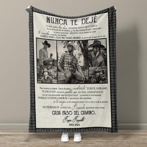 Personalized I Never Left You Spanish Memorial Blanket Gift, Nunca Te DeJ Blanket, Loss Of Husband Gift, Bereavement Gift Loss Of Husband