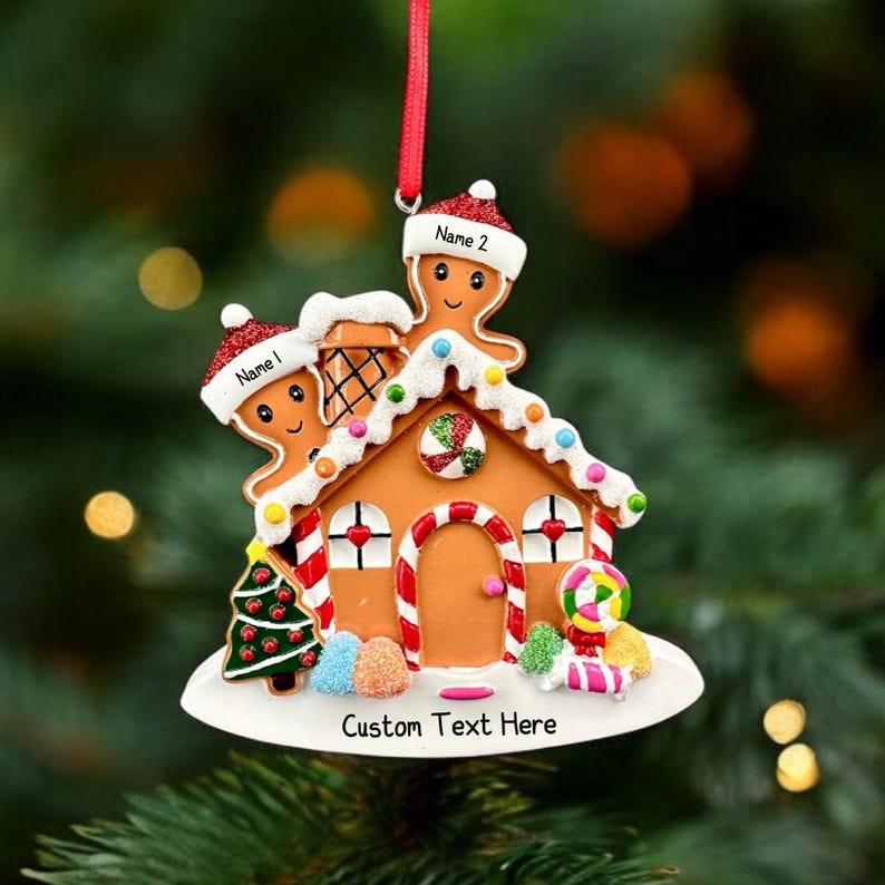 Personalised Couples Christmas Ornament - Bauble - Engaged - Married - First Christmas Together Gift - boyfriend girlfriend partner