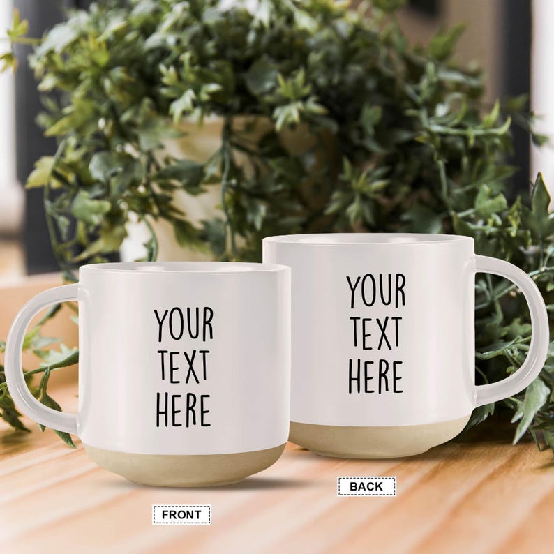 Custom Text Coffee Mug, Engraved Coffee Cup,Personalize Text Mug with Your Words,Ceramic Quote Coffee Mug Custom Mug Gift Your Words Here
