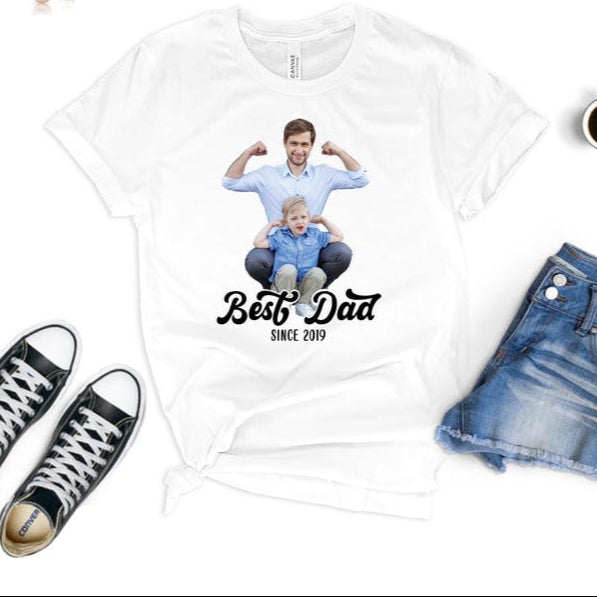 Custom Photo Shirt for Dad, Best Dad Photo Shirt, Fathers Day Gifts, Personalized Photo Dad And Kids Shirt, Gift for Dad From Daughter Son