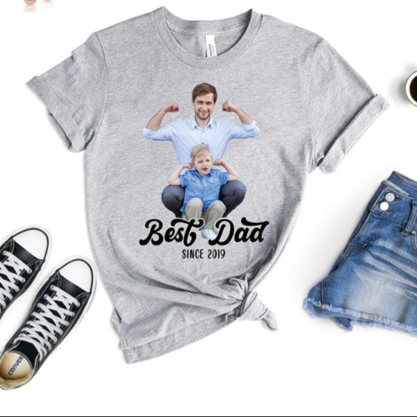 Custom Photo Shirt for Dad, Best Dad Photo Shirt, Fathers Day Gifts, Personalized Photo Dad And Kids Shirt, Gift for Dad From Daughter Son