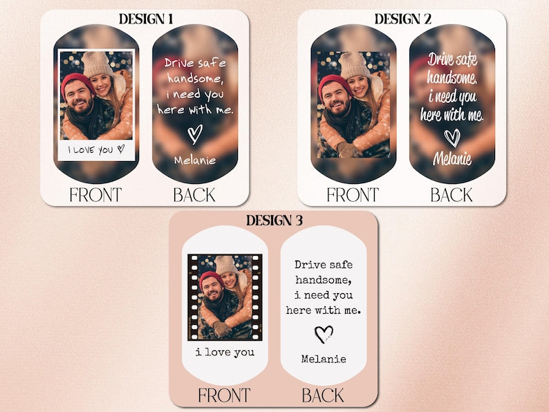 Boyfriend Keychain, Custom Boyfriend Gifts, Couple Photo Keychain, Personalized Keychain for Men, Drive Safe Dad Keychain, Photo Car Decor