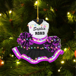 Custom Cheerleader Ornament, Personalized Cheerleading Pom pom Girl Christmas Ornaments, Blue Cheerleader Ornament,Customized Xmas Gift 2025