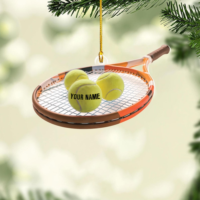 Custom Tennis Christmas Ornament, Tennis Ornament, 2025 Tennis Ball Ornament, Personalized Ornament, Tennis Mom Gift Idea, Tennis Coach Gift