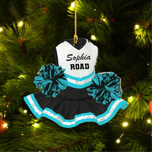 Custom Cheerleader Ornament, Personalized Cheerleading Pom pom Girl Christmas Ornaments, Blue Cheerleader Ornament,Customized Xmas Gift 2025