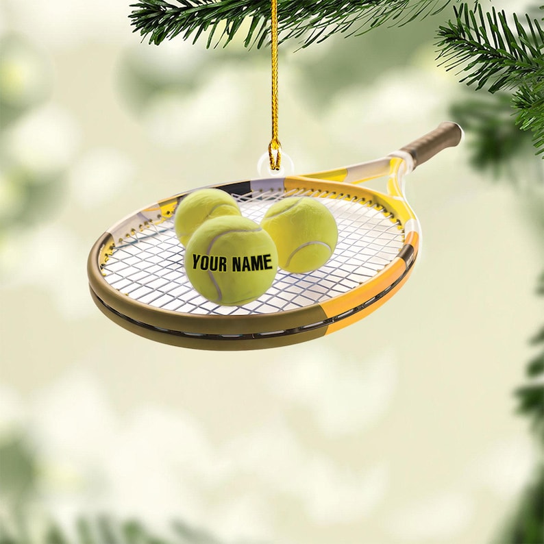 Custom Tennis Christmas Ornament, Tennis Ornament, 2025 Tennis Ball Ornament, Personalized Ornament, Tennis Mom Gift Idea, Tennis Coach Gift