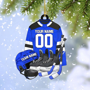 Custom Hockey Outfit Christmas Ornament 2025,Hockey Players Keepsake,Hockey Lovers Ornament,Gift For Hockey Player, Hockey Shoes Ornament