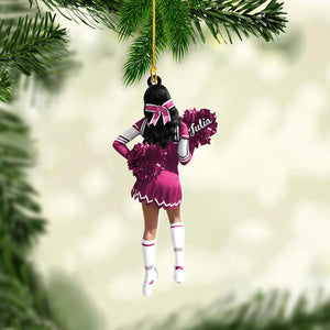 Custom Cheerleader Ornament, Personalized Cheerleading Pom pom Girl Christmas Ornaments, Blue Cheerleader Ornament,Customized Xmas Gift 2025