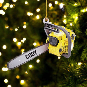 Personalized Arborist Christmas Ornament, Logger Hanging Ornament, Custom Acrylic Flat Ornament, Tree Cutter Decor, Gift For Tree Trimmer