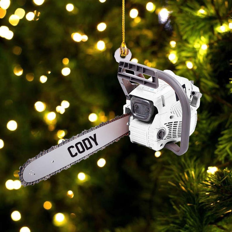 Personalized Arborist Christmas Ornament, Logger Hanging Ornament, Custom Acrylic Flat Ornament, Tree Cutter Decor, Gift For Tree Trimmer