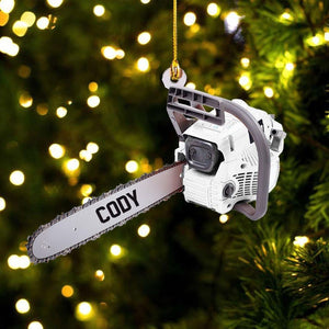 Personalized Arborist Christmas Ornament, Logger Hanging Ornament, Custom Acrylic Flat Ornament, Tree Cutter Decor, Gift For Tree Trimmer