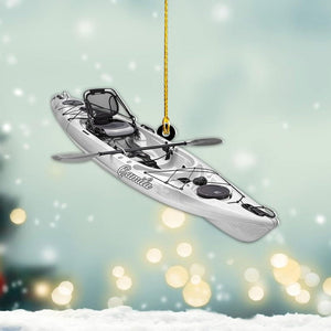 Personalized Kayak Ornament, Custom Canoe Ornament Christmas Present, Perfect Gift for Water Sports Enthusiasts, Beach Vacation Keepsake
