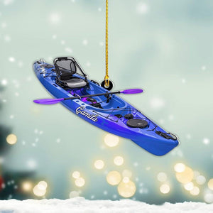 Personalized Kayak Ornament, Custom Canoe Ornament Christmas Present, Perfect Gift for Water Sports Enthusiasts, Beach Vacation Keepsake