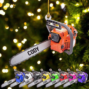 Personalized Arborist Christmas Ornament, Logger Hanging Ornament, Custom Acrylic Flat Ornament, Tree Cutter Decor, Gift For Tree Trimmer