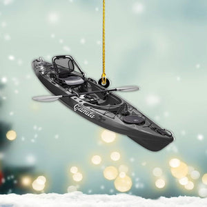 Personalized Kayak Ornament, Custom Canoe Ornament Christmas Present, Perfect Gift for Water Sports Enthusiasts, Beach Vacation Keepsake