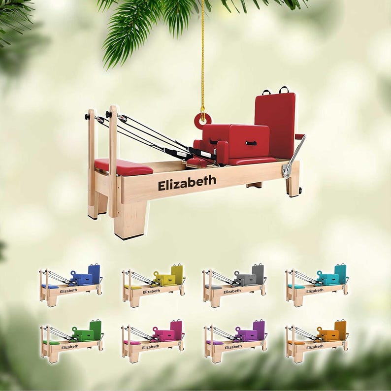 Personalized Pilates equipment Xmas Personalized Gift, Pilates equipment Christmas Ornament, Custom Shape Pilates Ornament, Pilates Ornament