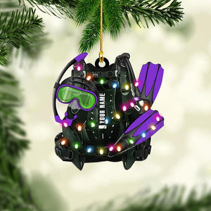 Personalized Scuba Diving Ornament, Scuba Diving Ornament,Christmas Ornament for Scuba Diver,Scuba Dive Gift,Custom Christmas Ornament Decor