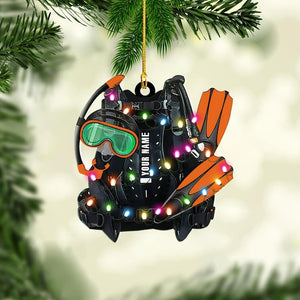 Personalized Scuba Diving Ornament, Scuba Diving Ornament,Christmas Ornament for Scuba Diver,Scuba Dive Gift,Custom Christmas Ornament Decor