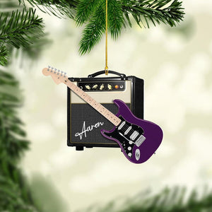 Custom Guitar Christmas Ornament 2025, Christmas Guitar Player Ornament, Gift for Guitar Players, Guitar Player Gift, Gift For Guitar Lovers