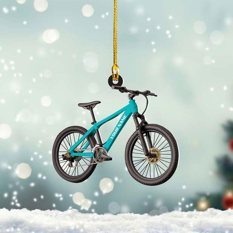 Personalized Bicycle Christmas Ornaments,Cycling Acrylic Ornament, Bicycle Gift,Christmas Gifts For Bicycle Rider,Bike Xmas Acrylic Ornament