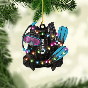 Personalized Scuba Diving Ornament, Scuba Diving Ornament,Christmas Ornament for Scuba Diver,Scuba Dive Gift,Custom Christmas Ornament Decor