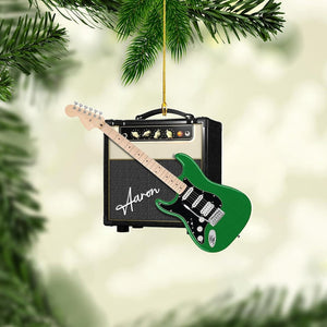 Custom Guitar Christmas Ornament 2025, Christmas Guitar Player Ornament, Gift for Guitar Players, Guitar Player Gift, Gift For Guitar Lovers