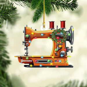 Personalized Sewing Machine Christmas Ornament 2025, Sewing Machine Keepsake, Gift For Sewing Lovers, Loved Sewing Box Ornament