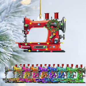 Personalized Sewing Machine Christmas Ornament 2025, Sewing Machine Keepsake, Gift For Sewing Lovers, Loved Sewing Box Ornament