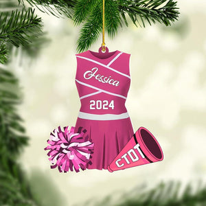 Custom Cheerleader Ornament, Personalized Cheerleading Pom pom Girl Christmas Ornaments, Blue Cheerleader Ornament,Customized Xmas Gift 2025