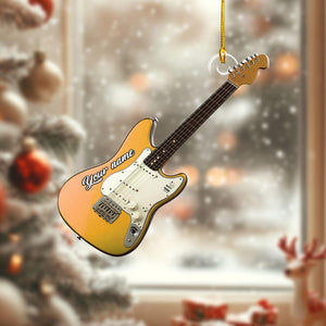 Custom Guitar Christmas Ornament 2025, Christmas Guitar Player Ornament, Gift for Guitar Players, Guitar Player Gift, Gift For Guitar Lovers