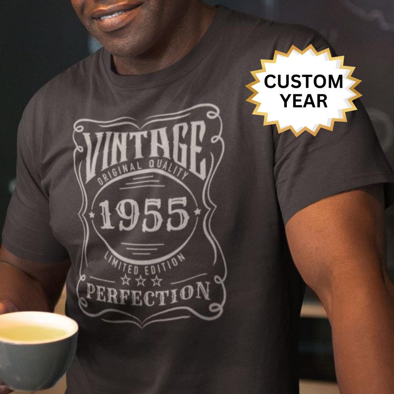 70th Birthday Gifts for Men, 1955 Birthday Shirts for Men, Custom 1955 Vintage t-shirt, Personalized 70th Gifts Ideas Man, 70 Birthday Shirt
