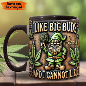 I Like Big Buds Personalized Weed Accent Mug, Marijuana Mug, Funny Weed Cannabis Coffee Mugs, Gifts for Weed Smokers, Travel Mug Can Holder