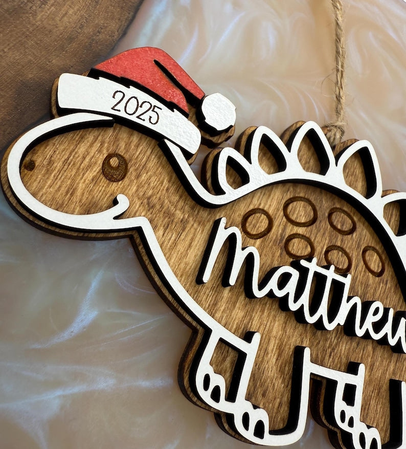 Dinosaur Ornament | Personalized Dinosaur Ornament | Stegosaurus Ornament | Baby Ornament |Trex Ornament | Personalized Trex