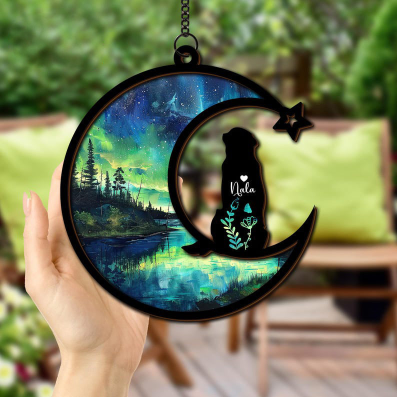 Personalized Loss Of Dog Sympathy Suncatcher, Dog Memorial Gift, Pet Memorial Suncatcher, Loss of Dog Gift, Dog Remembrance Gift, Dog Lovers