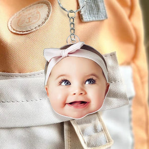 Personalized Photo Keychain, Dog Dad Gift, Custom Acrylic Charm, Dog Keychain, Pet Photo, Logo Printing Keychain, Family Photo Keychain