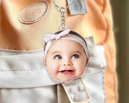 Personalized Photo Keychain, Dog Dad Gift, Custom Acrylic Charm, Dog Keychain, Pet Photo, Logo Printing Keychain, Family Photo Keychain