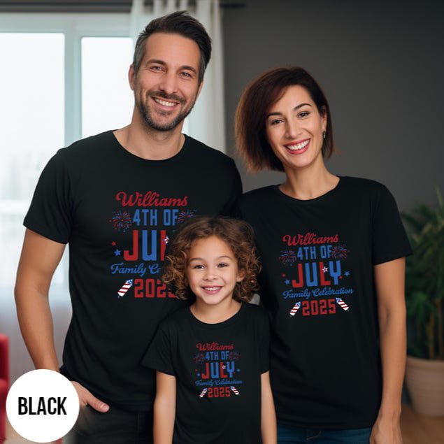 Custom 4th of July Family Tshirt,Independence Day Celebration 2025 Shirt,Patriotic Gift For American Family,Freedom Day Matching Family Gift
