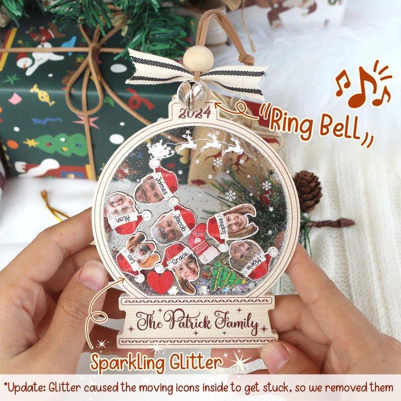 Personalized Photo Family Christmas Ornament: Custom Acrylic Keepsake