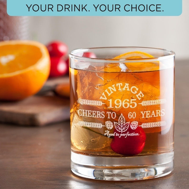 60th Birthday Gifts for Men and Women-1965-60th Birthday Gift For Him-Birthday Gift Ideas-60th Birthday-Cheers to 60 Years-Birthday Gift