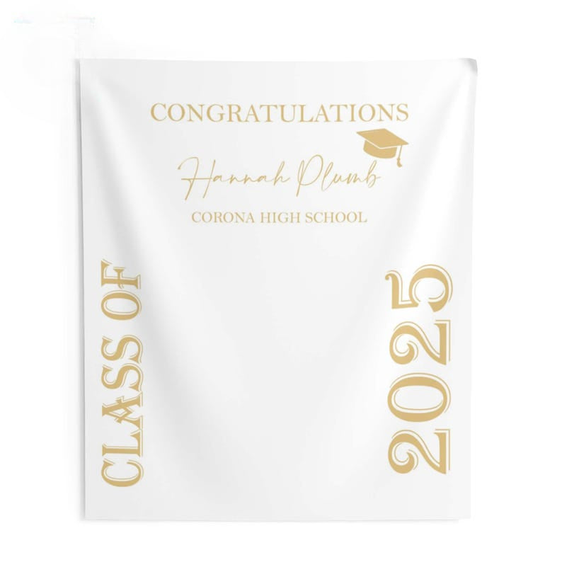 Custom Class of 2026 Graduation Party Banner, Graduation Backdrop 2026, Personalized Graduation Photo Booth Backdrop, High School Graduation