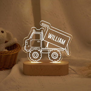 Cartoon Truck Night Lights,Boys Lamp,Construction Truck Gift,Nursery Decor Lamp,Birthday Gifts for Boys,Bedroom Light,Lights for Boys