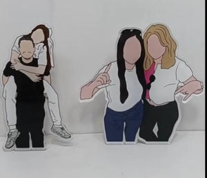 Drive Safe Love You Couple Gift , Custom Photo Car Visor Clip, Gift For Boyfriend Valentine's Day Gift for Him, Faceless Portrait Visor, Dad Gifts, Family Portrait Decoration