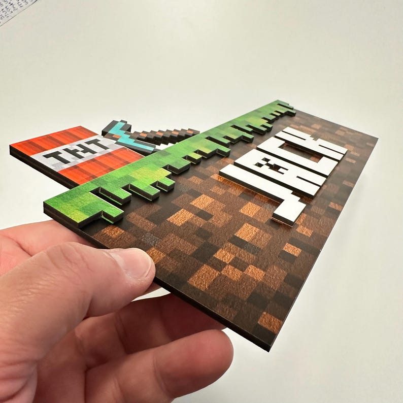 Mining Door Name Sign, Game Room Door Sign, Kids Room Sign, Mine Sign, Gamer Gift, Gamer Door Sign, Kids Room Wall Decor, 3D