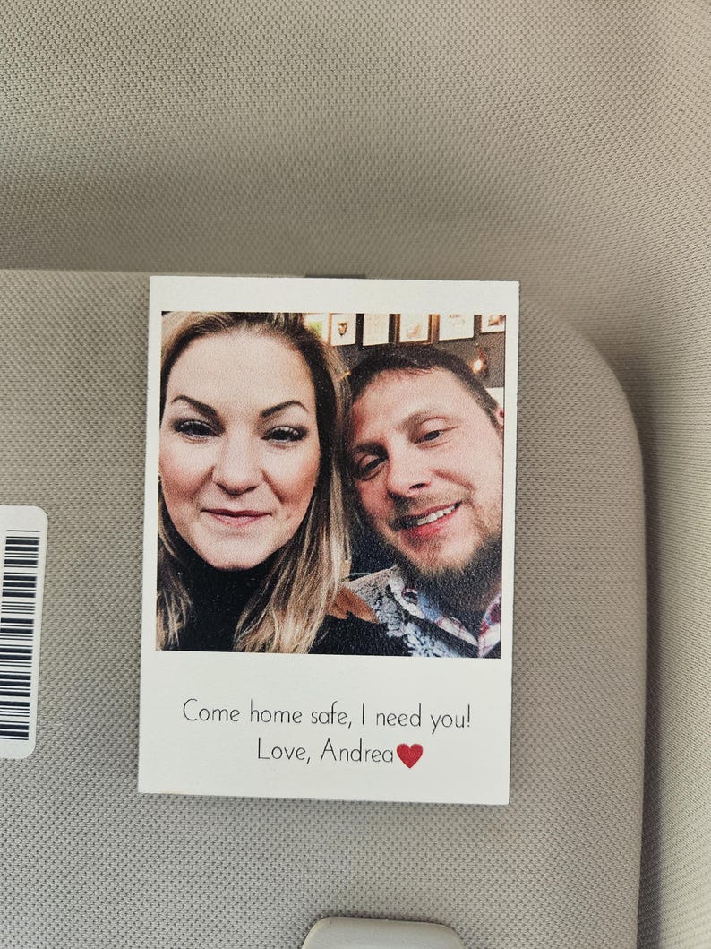 Car Photo Visor Clip, Gift for Dad, Gift for Mom, Valentine's Day Gift, Personalized visor clip, Gift for boyfriend, Gift for girlfriend