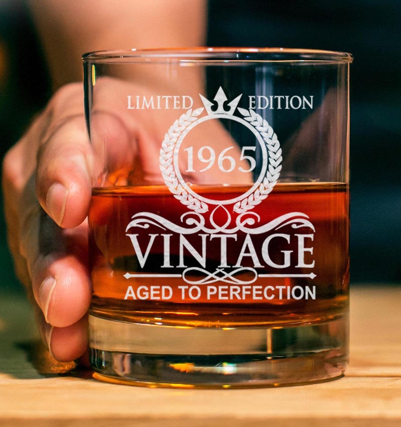 60th Birthday Gift - Aged To Perfection Limited Edition - 60th Whiskey Glass - For Anniversary - Birthday Funny Gift - Best Gift For Him,Her