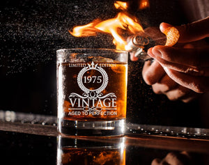 50th Birthday Gift - Aged To Perfection Limited Edition - 50th Whiskey Glass - For Anniversary - Birthday Funny Gift - Best Gift For Him,Her