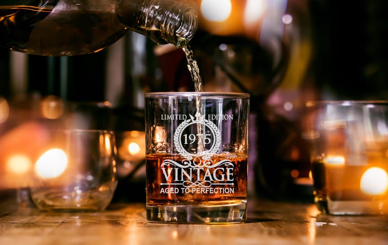 50th Birthday Gift - Aged To Perfection Limited Edition - 50th Whiskey Glass - For Anniversary - Birthday Funny Gift - Best Gift For Him,Her